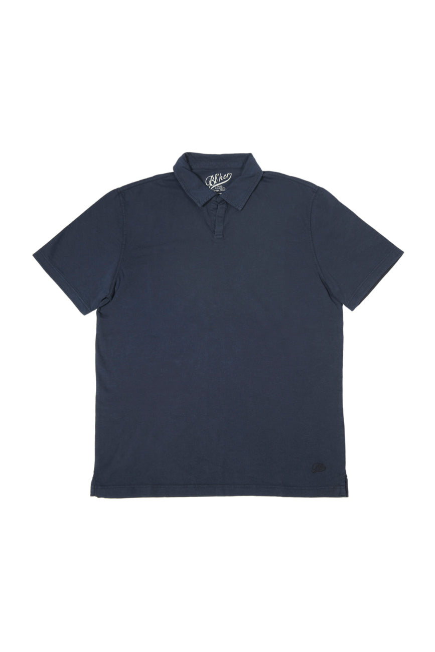 Polo 100% Cotone Fiammato Navy