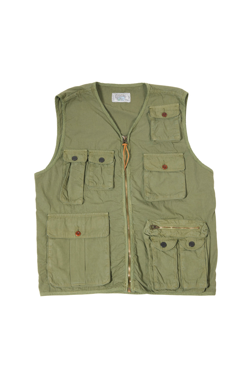 PHOTOGRAPHER POPELINE VEST Military Sage 100% Cotone