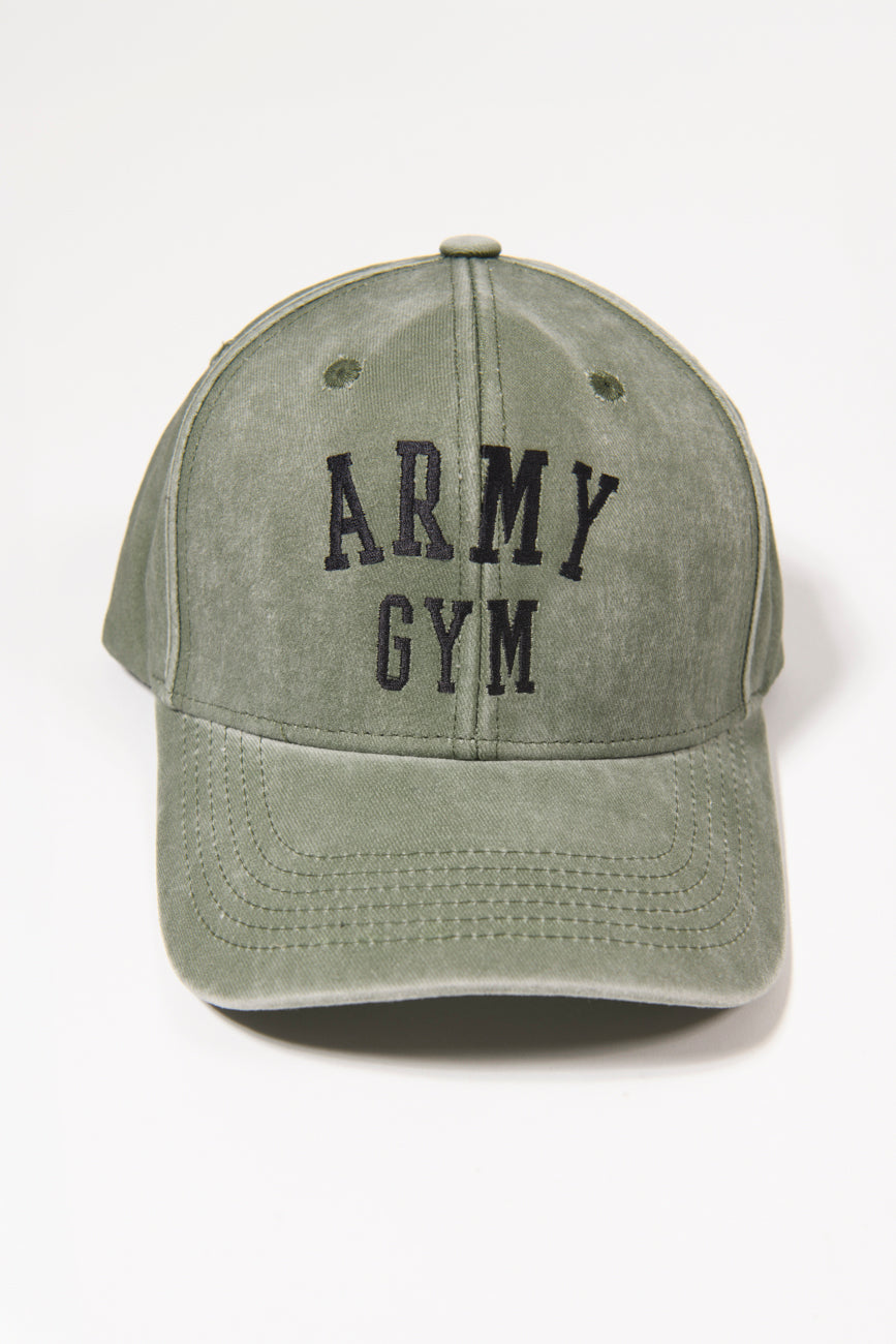 STONE WASHED CAP Army Green