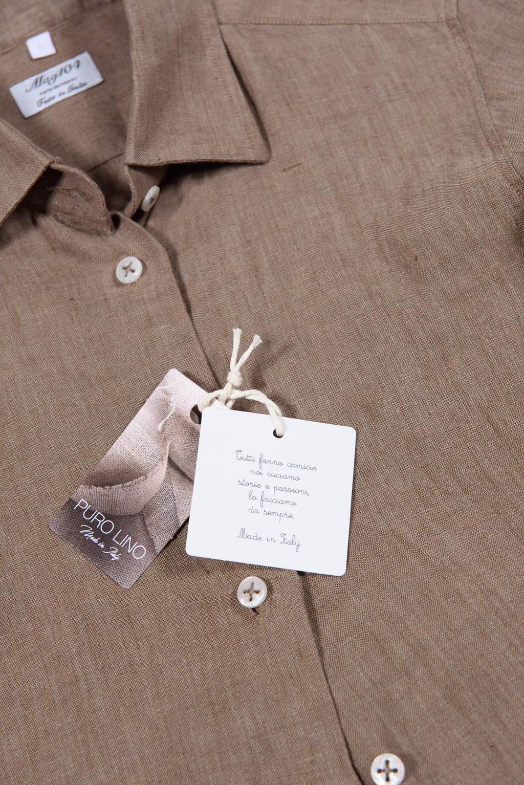 Camicia Puro Lino Marrone Donna