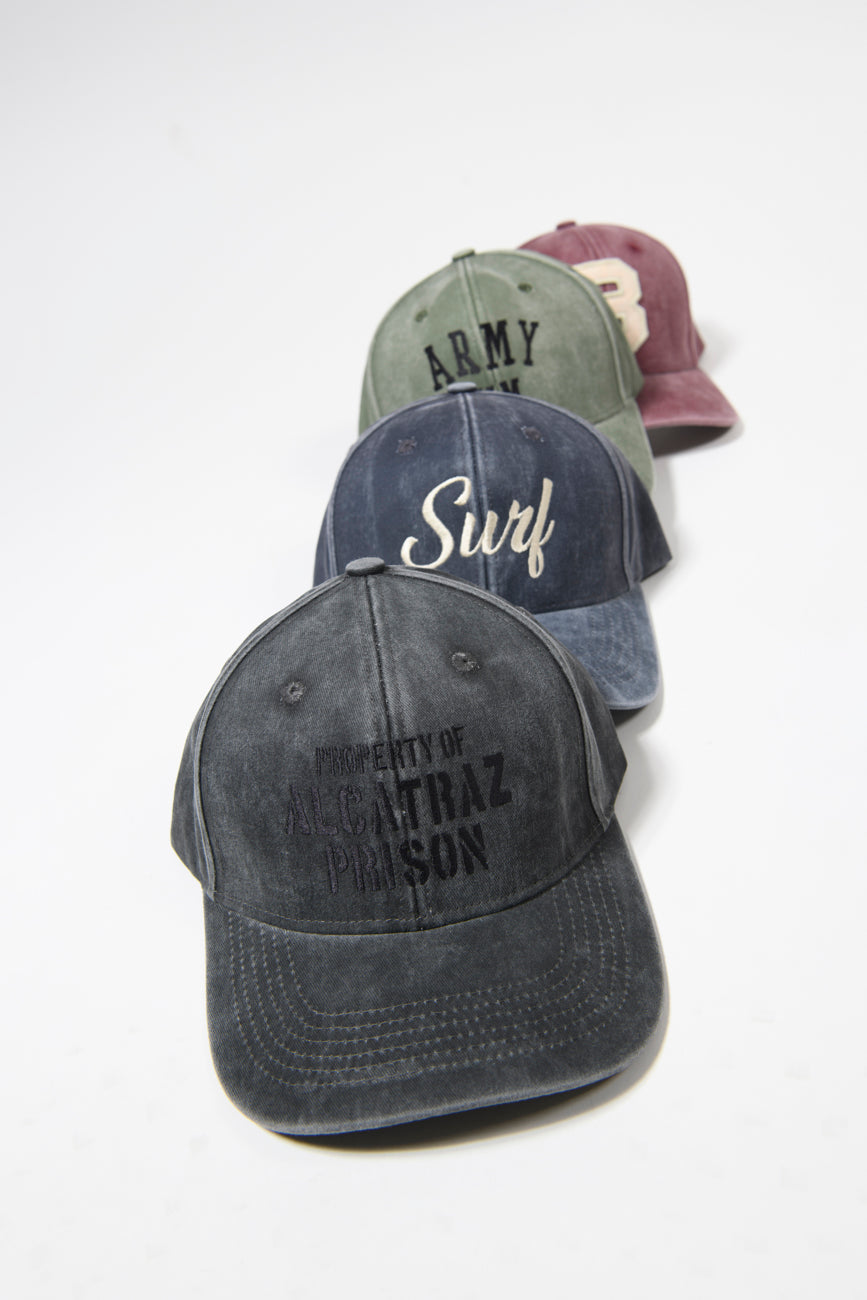 STONE WASHED CAP Army Green