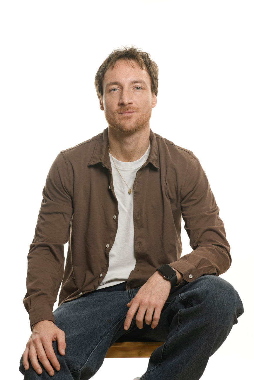 Polo Camicia Brown 100% Cotone Jersey