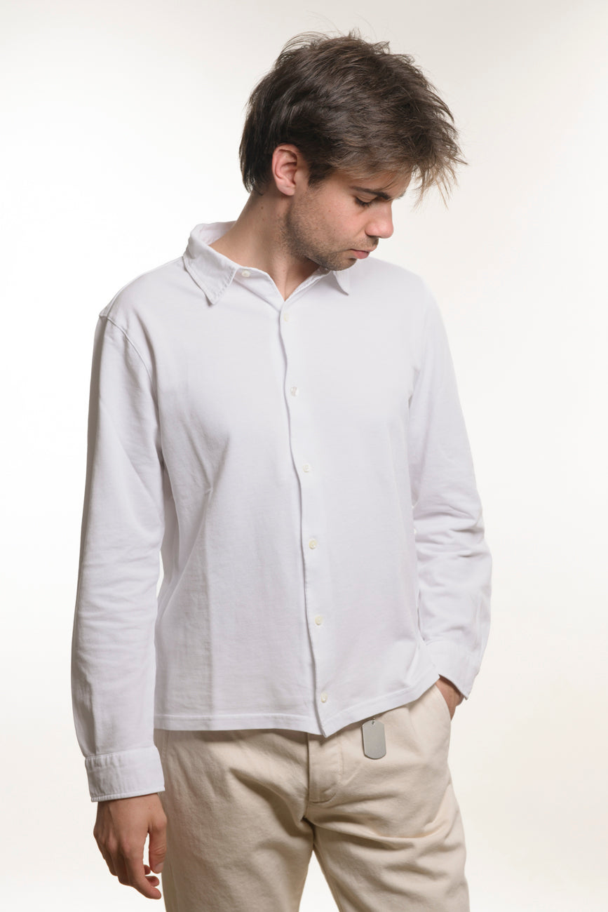 Polo Camicia Bianca 100% Cotone Piquet