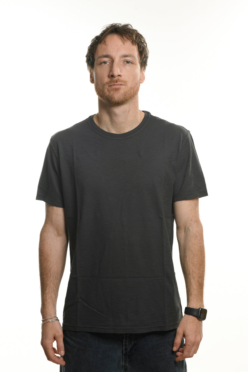 Tee Nero Bruciato 100% Cotone Fiammato