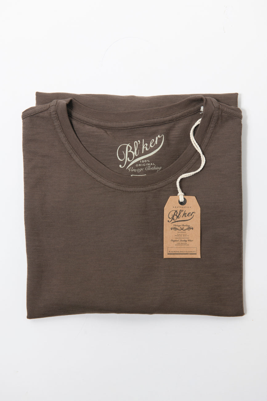 Tee Brown 100% Cotone Fiammato