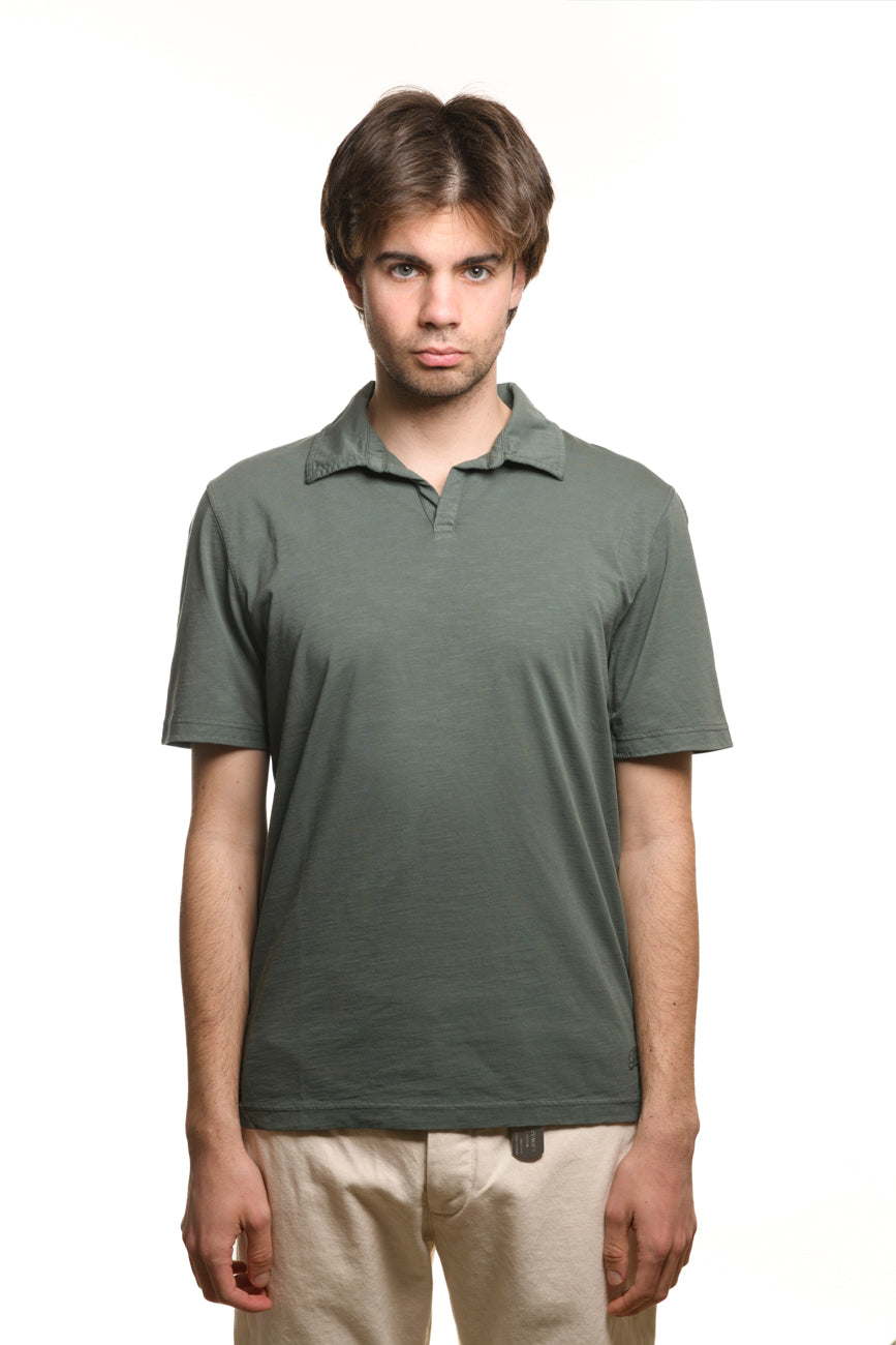 Polo 100% Cotone Fiammato Green