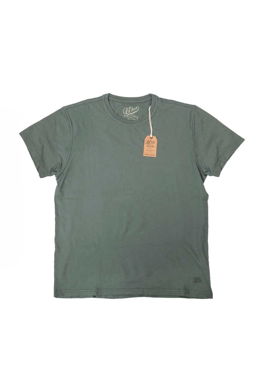 Tee Green 100% Cotone Fiammato