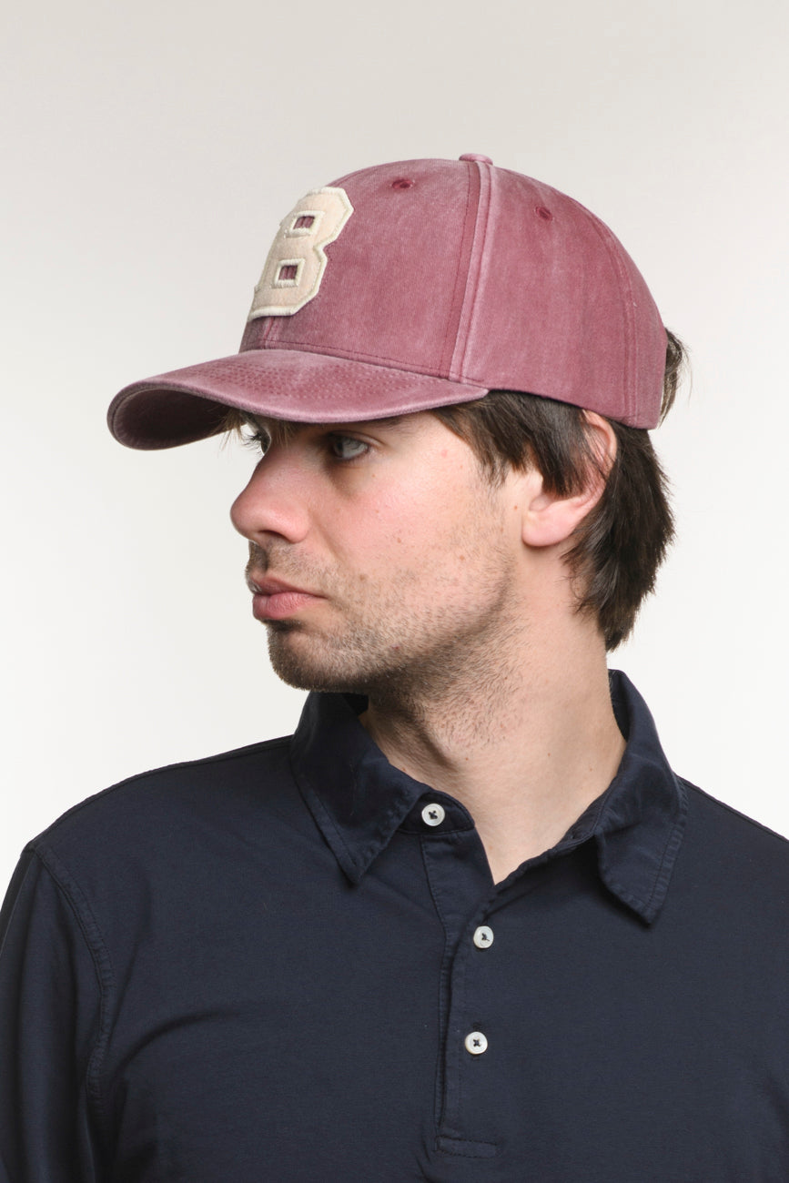 STONE WASHED CAP Bordeaux