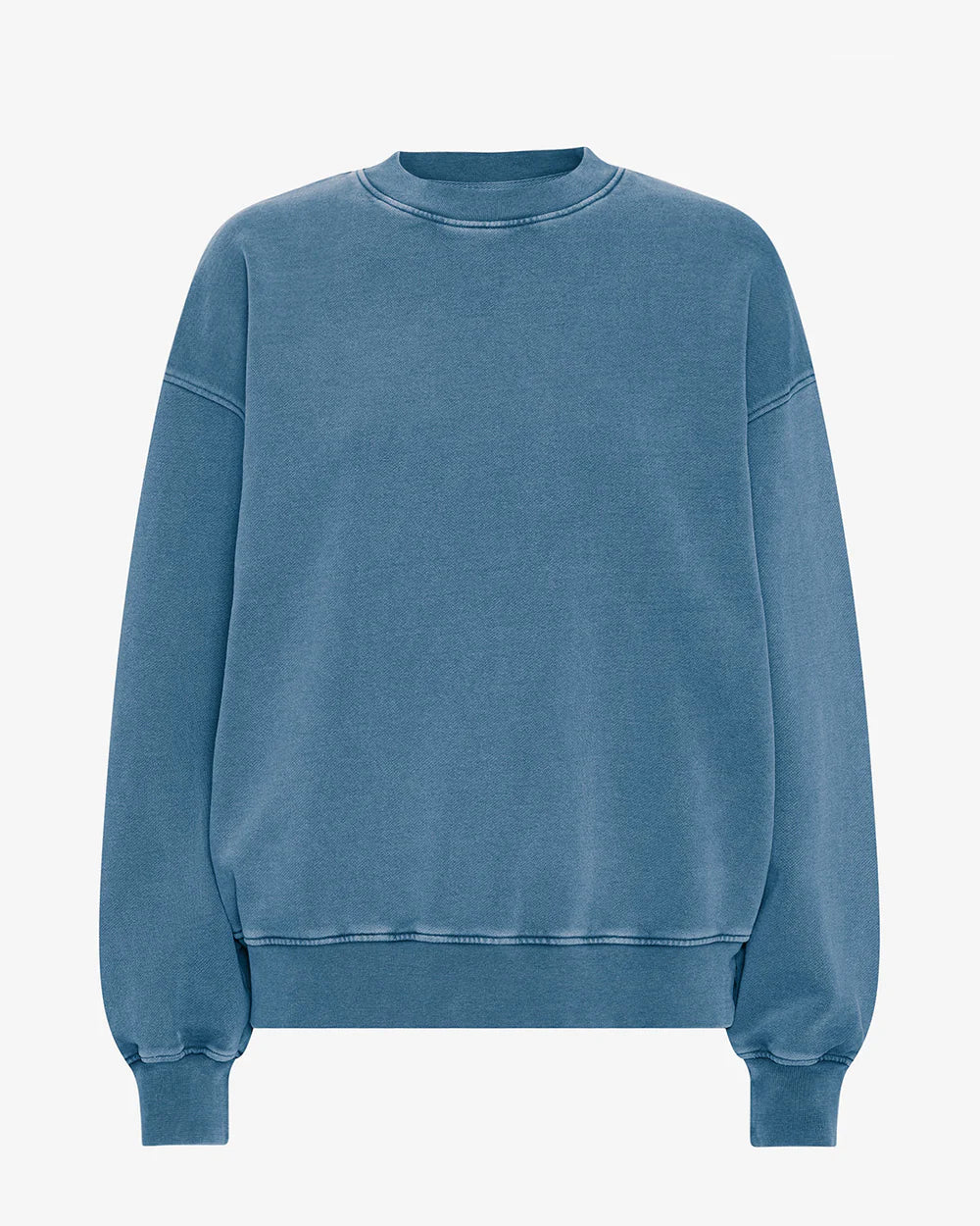 Organic Oversized Crew Faded Indigo