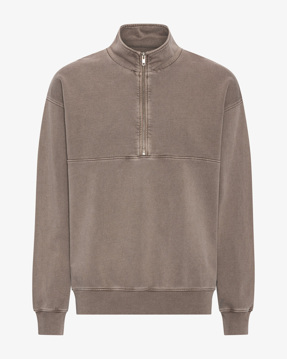 Organic Quarter Zip Faded Khaki
