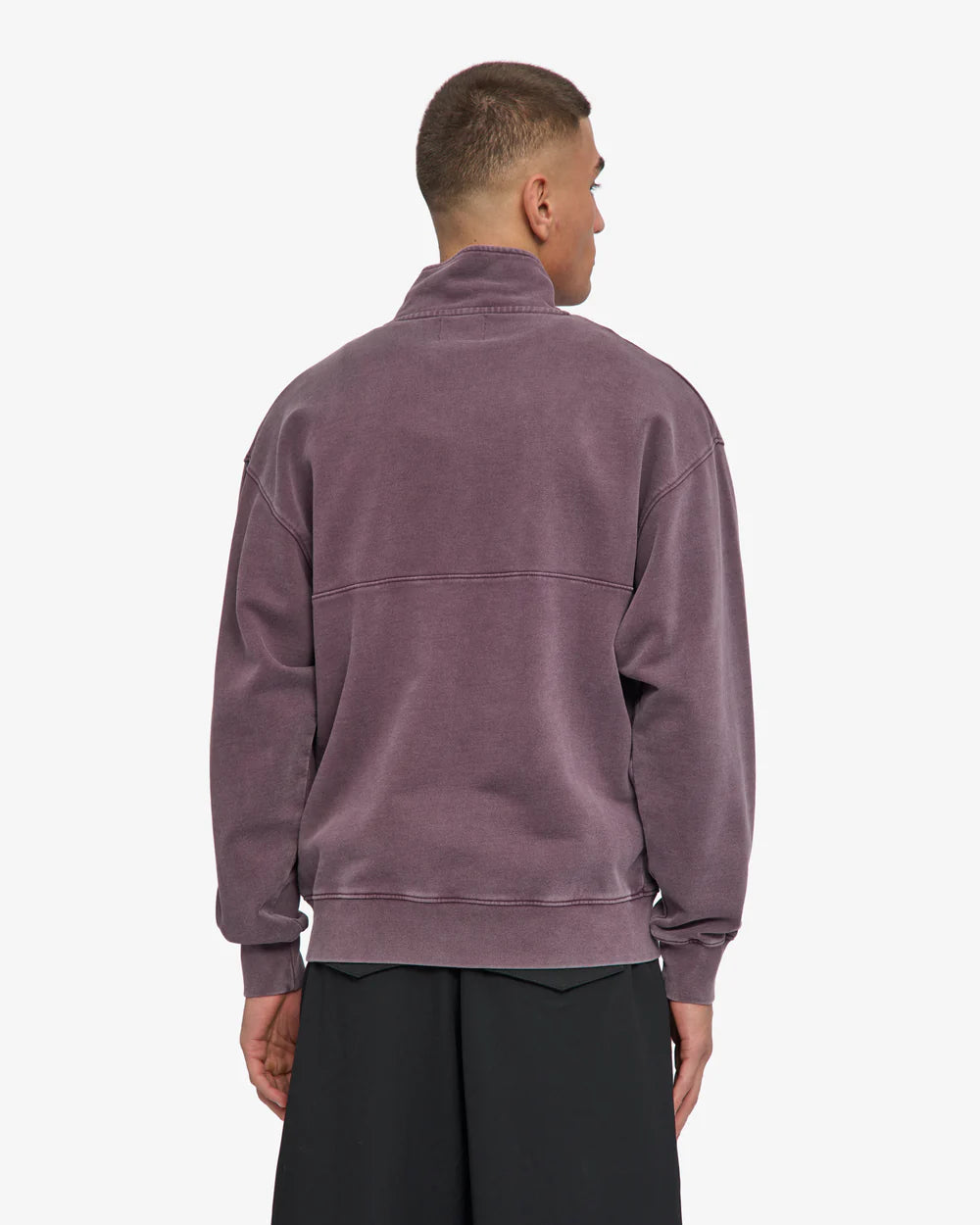 Organic Quarter Zip Faded Grape