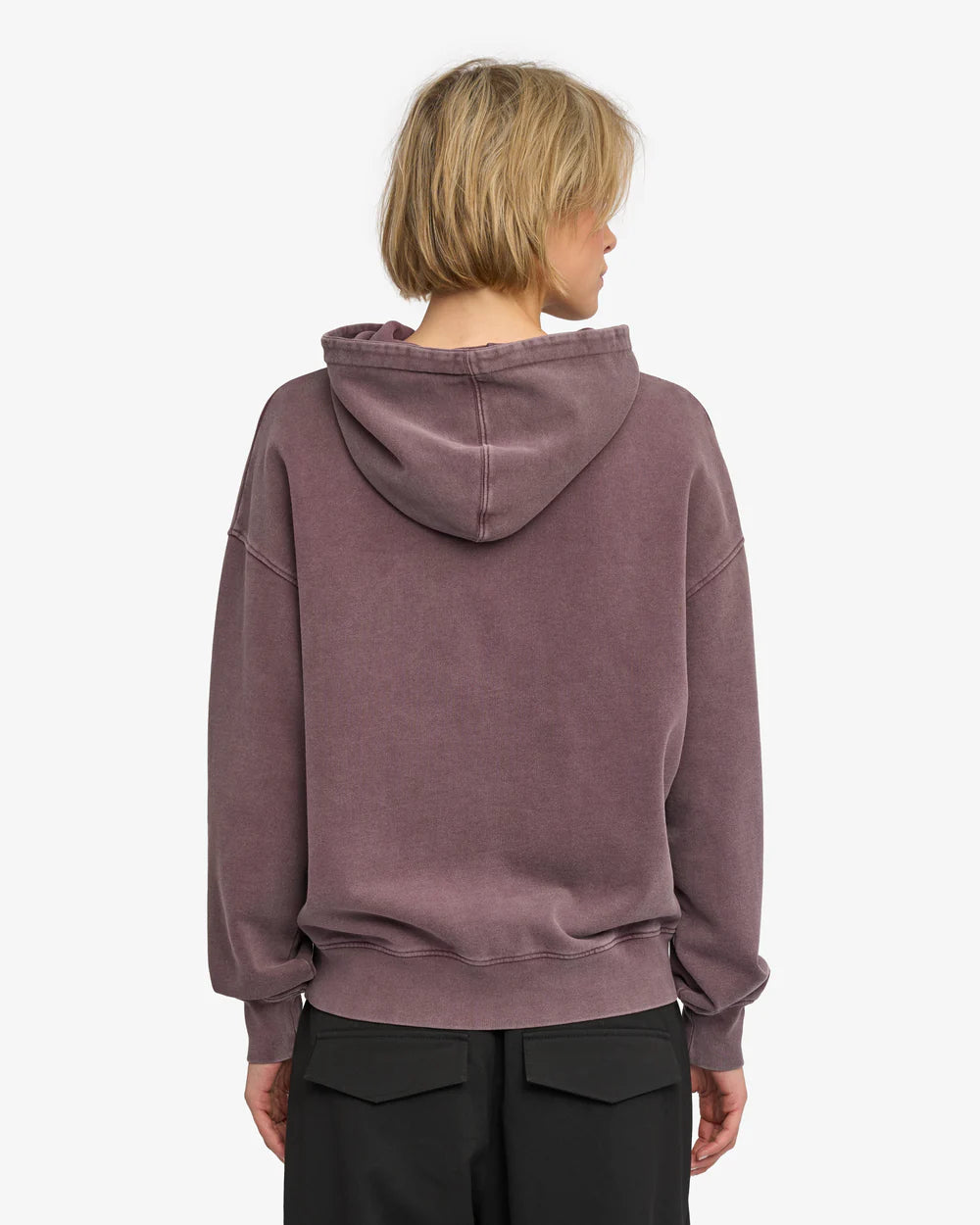 Organic Oversized Hood Faded Grape