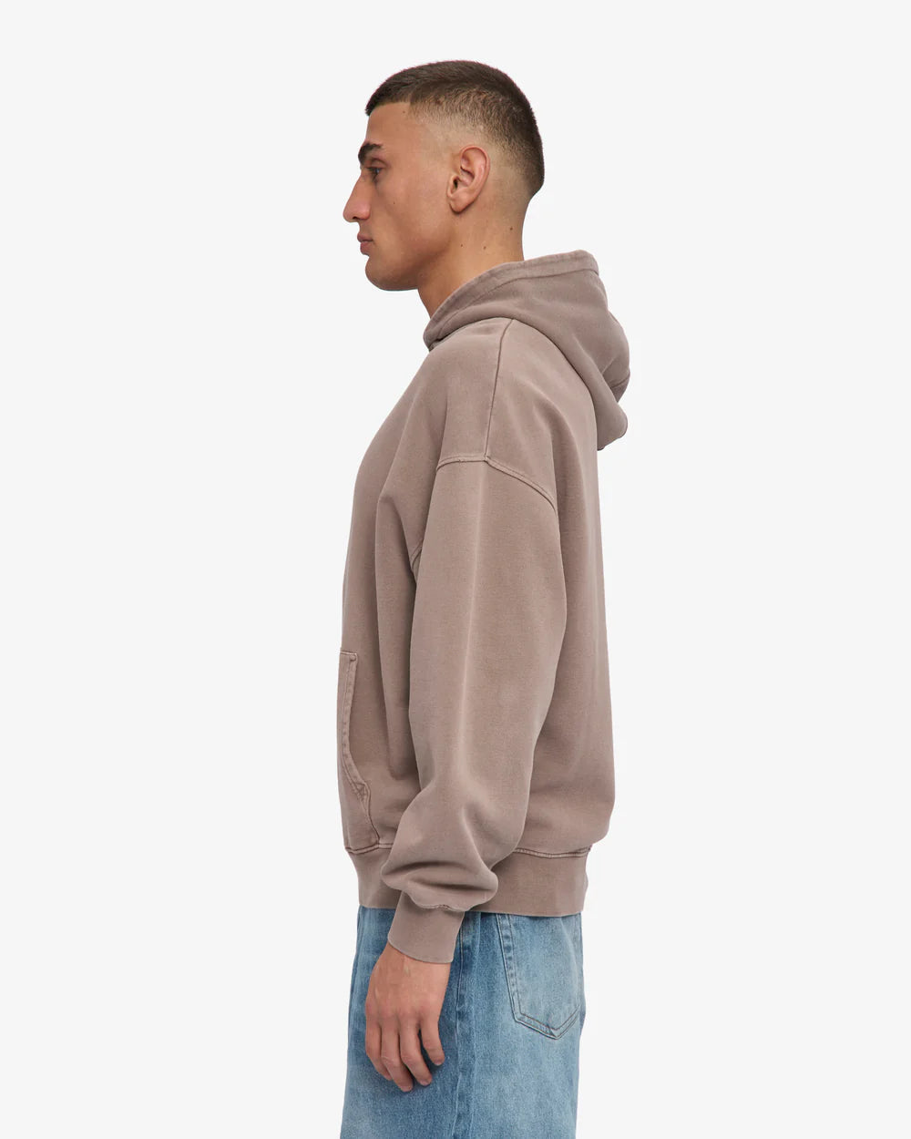 Organic Oversized Hood Faded Khaki