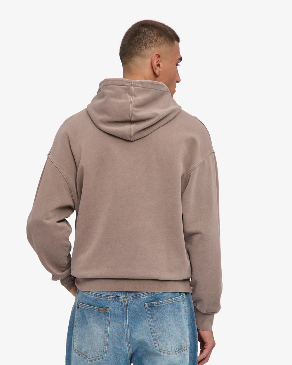 Organic Oversized Hood Faded Khaki
