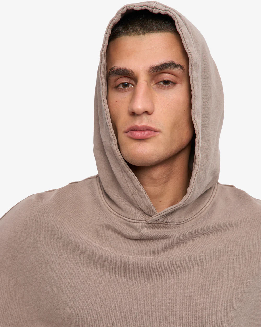 Organic Oversized Hood Faded Khaki
