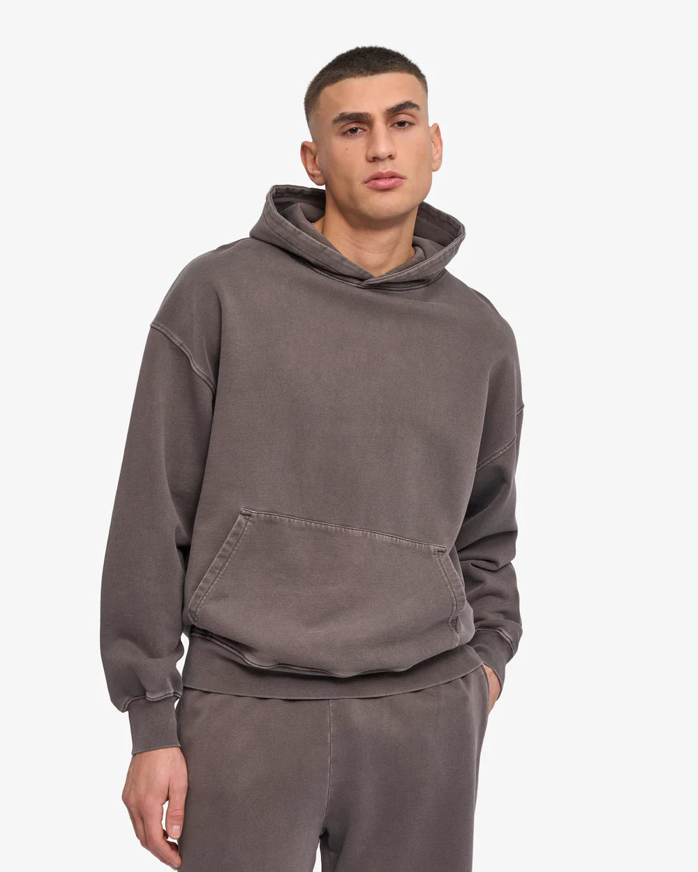 Organic Oversized Hood Faded Mud