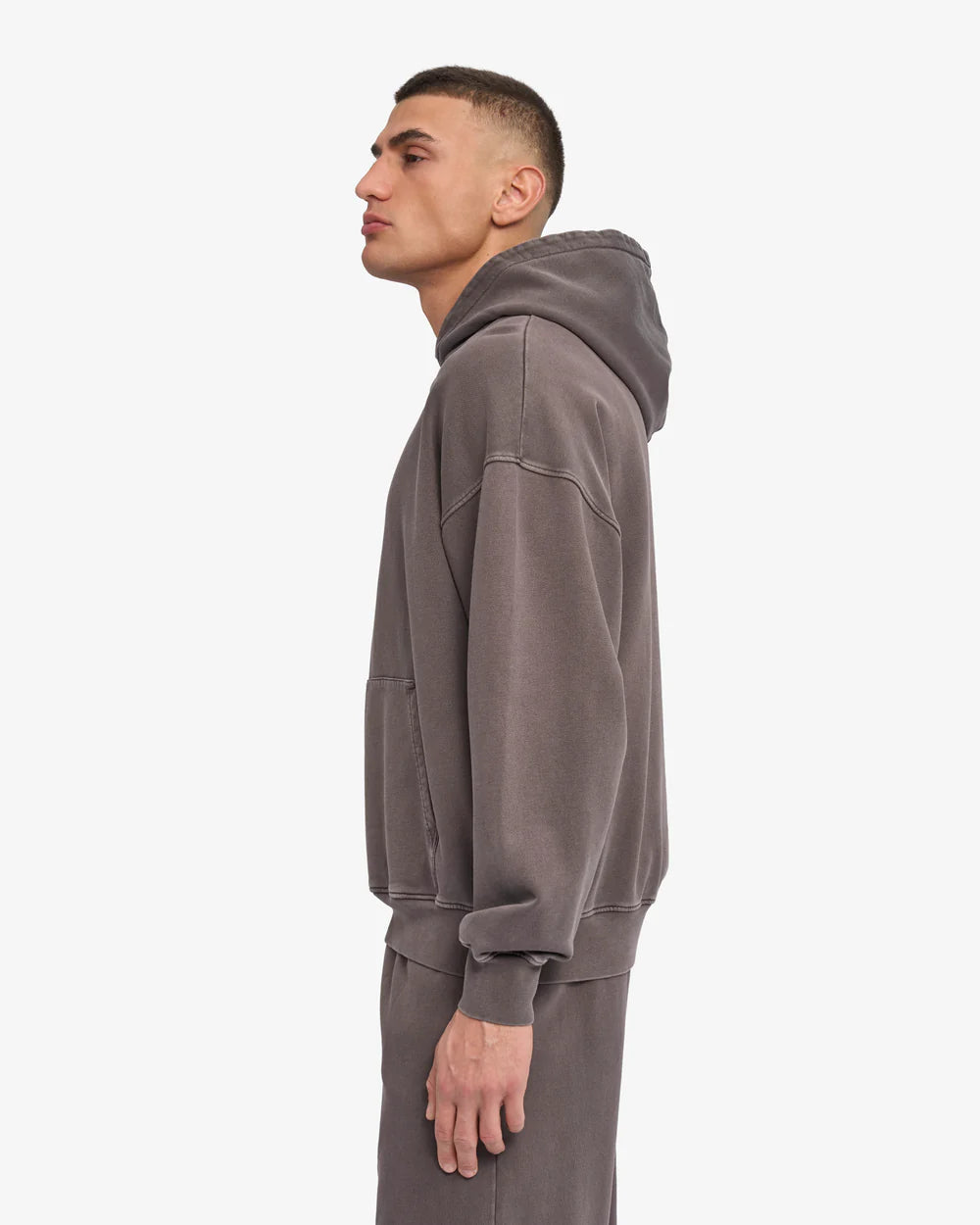 Organic Oversized Hood Faded Mud