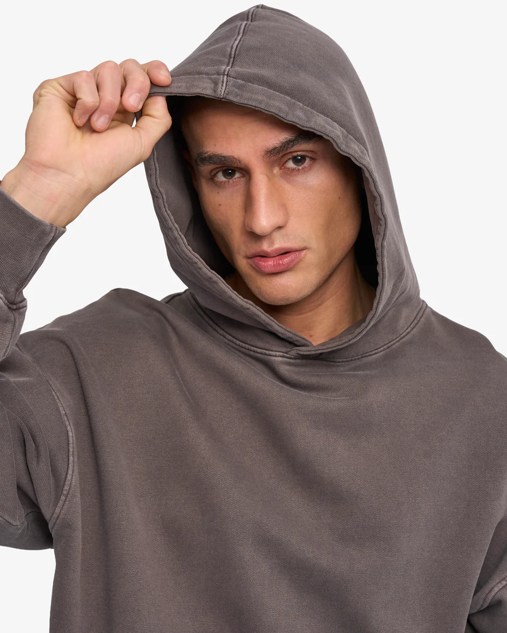 Organic Oversized Hood Faded Mud