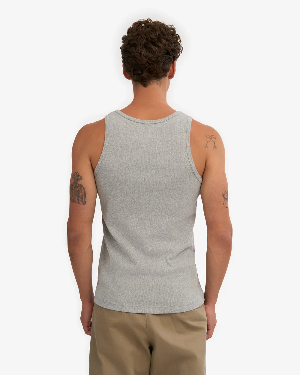 Organic Rib Tank Top Heather Grey