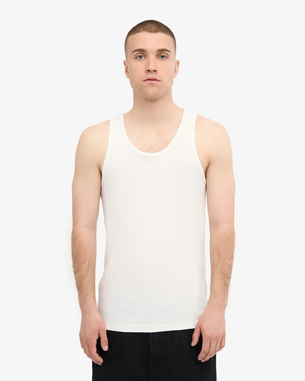 Organic Rib Tank Top Optical White