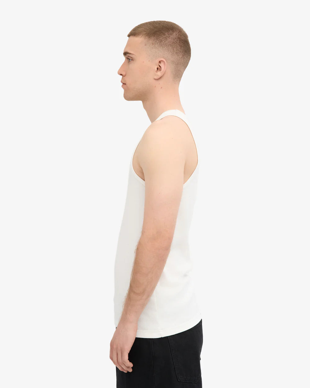 Organic Rib Tank Top Optical White
