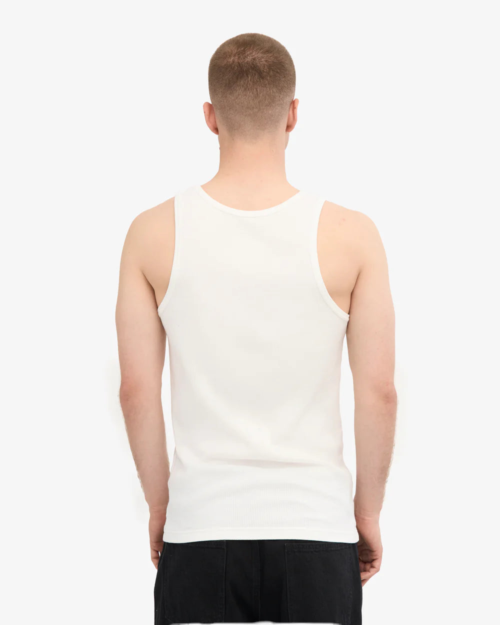 Organic Rib Tank Top Optical White