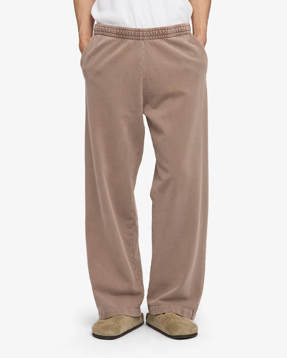 Organic Straight Leg Sweatpants Faded Khaki