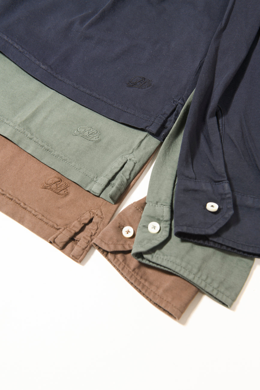 Polo Camicia Green 100% Cotone Jersey