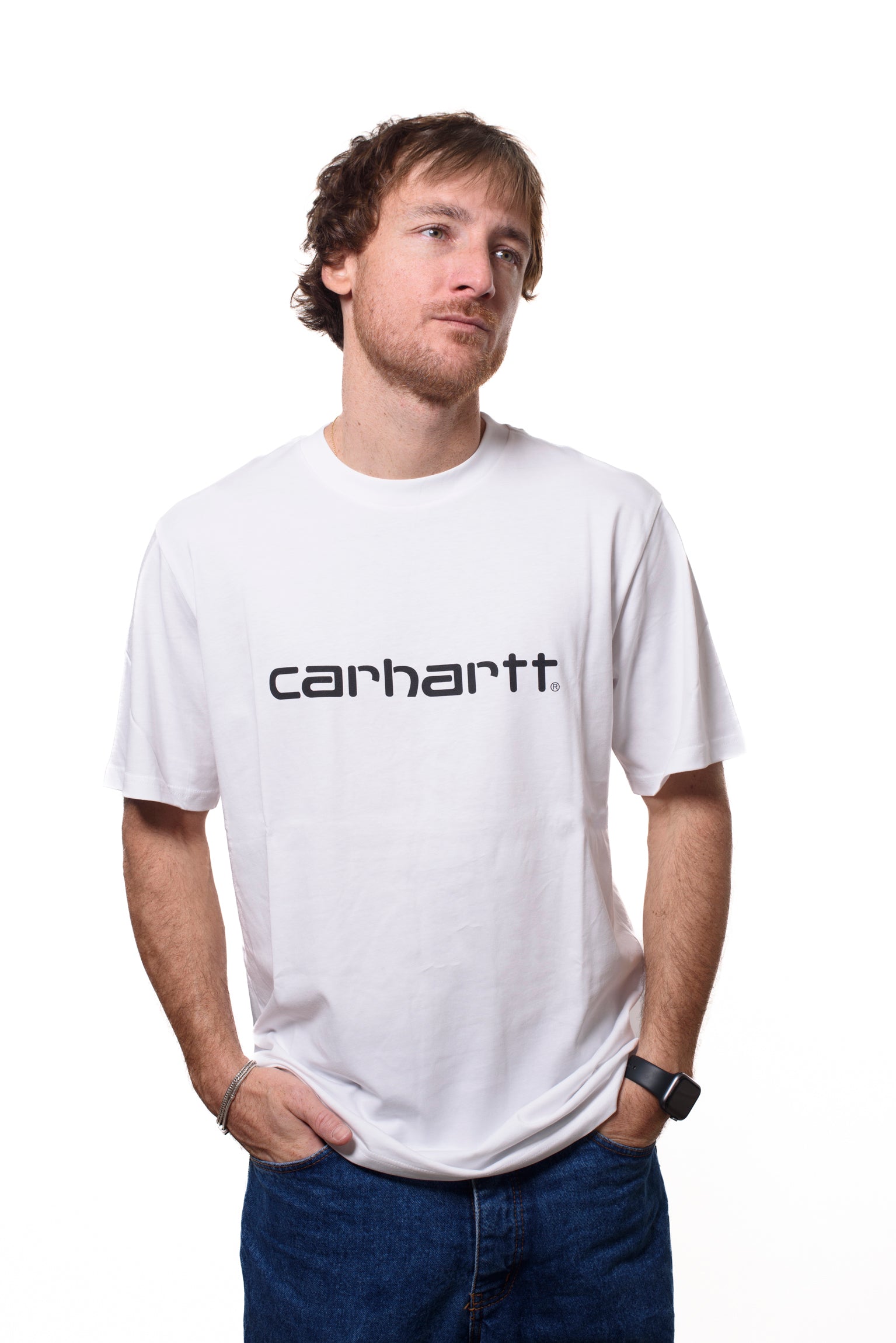 T-Shirt Carhartt logo white