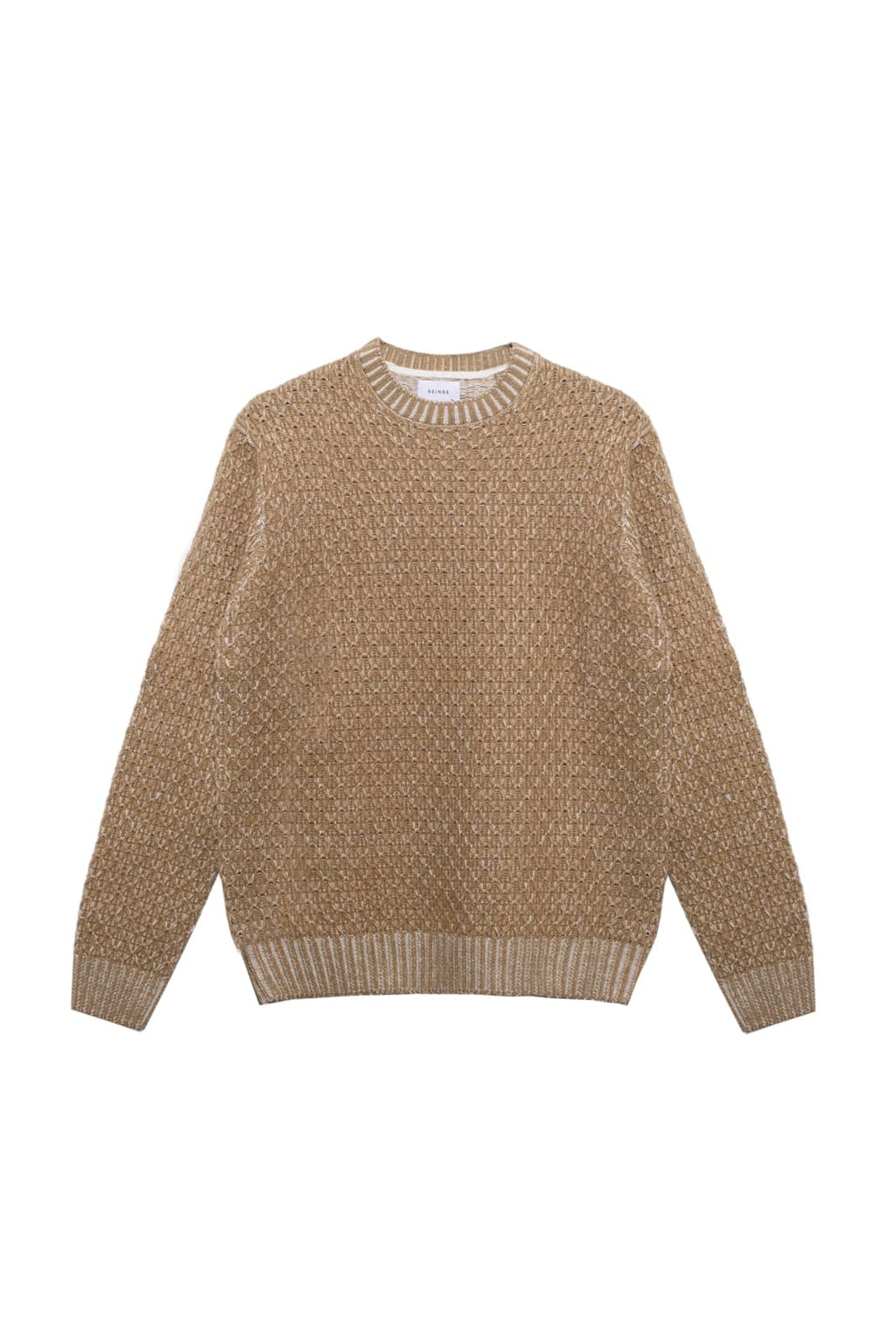 Maglione Girocollo Nido D’ape Beige Vanisé Seinse