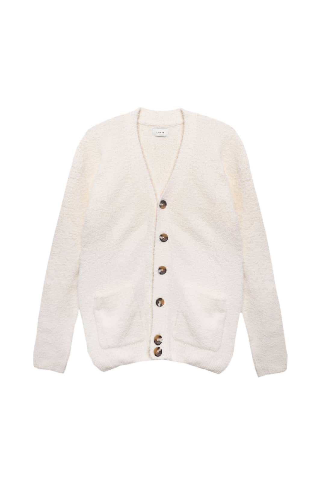 Cardigan in Bouclè Bianco Seinse