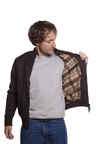 Bomber in maglia brown