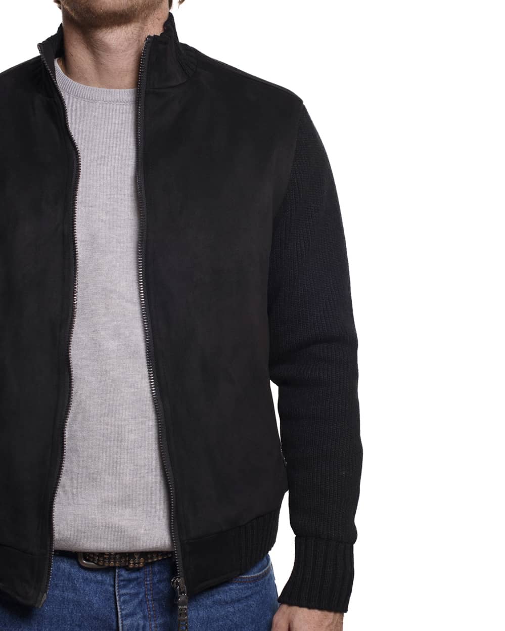 Bomber in maglia black