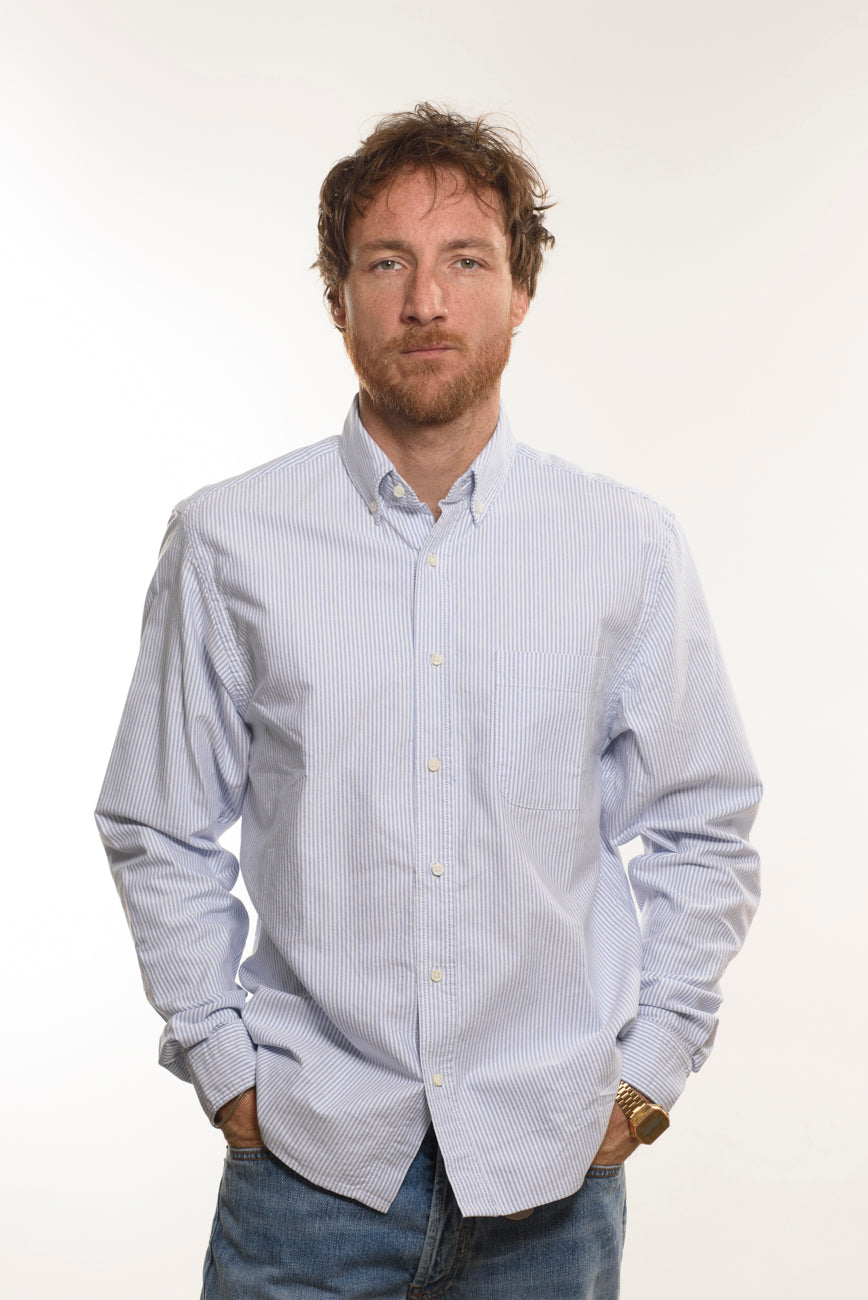 Camicia Oxford Cornell Cielo Bacchettato