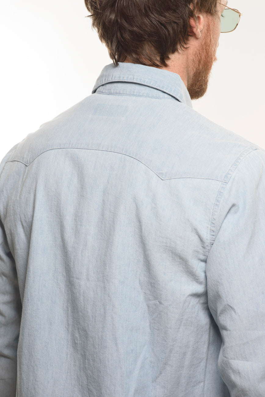 Camicia Texana Oxford Chambray