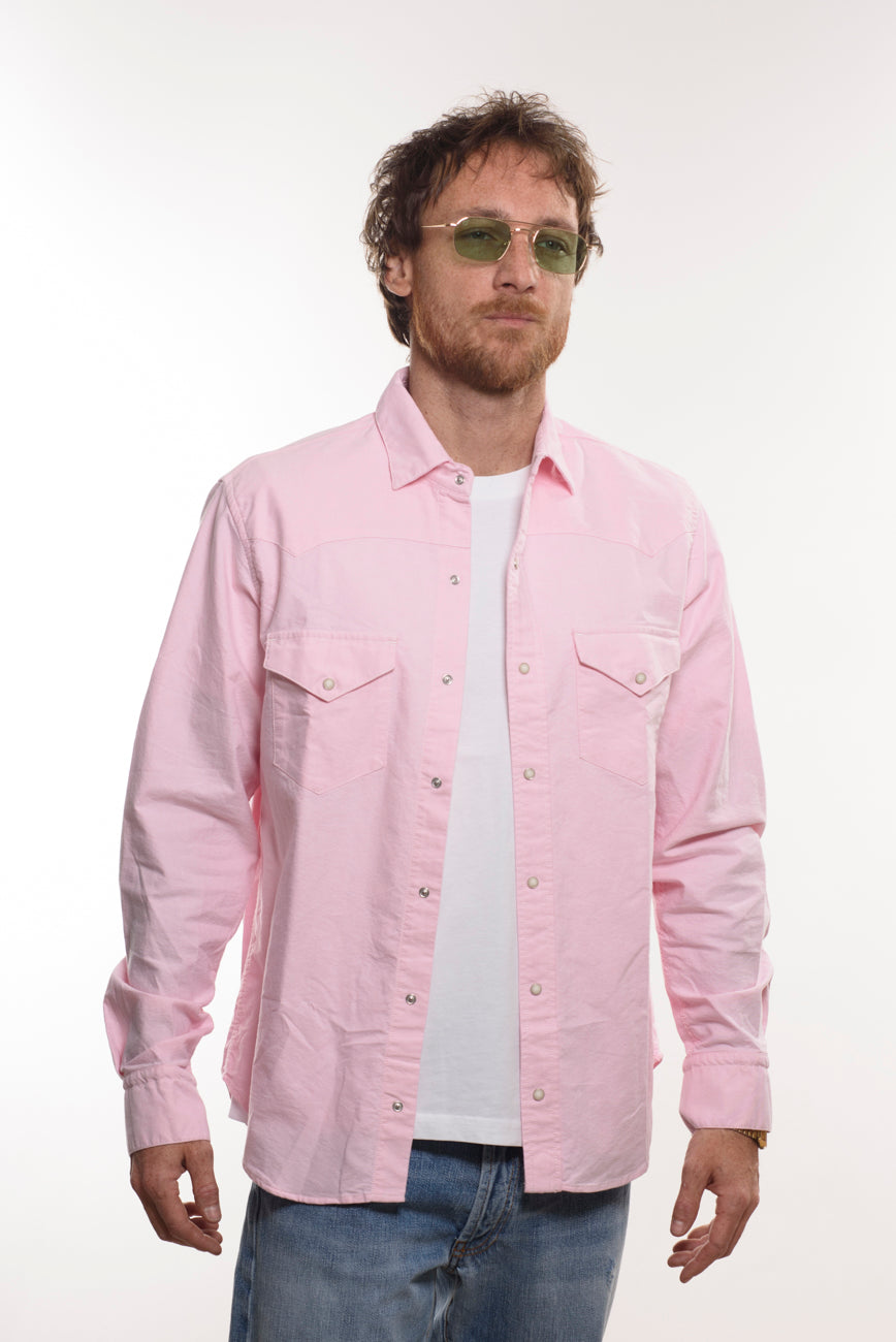 Camicia Texana Oxford Rosa