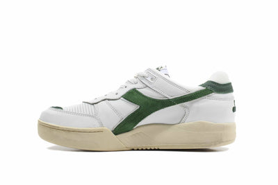 DIADORA B.560 USED white fogliage green