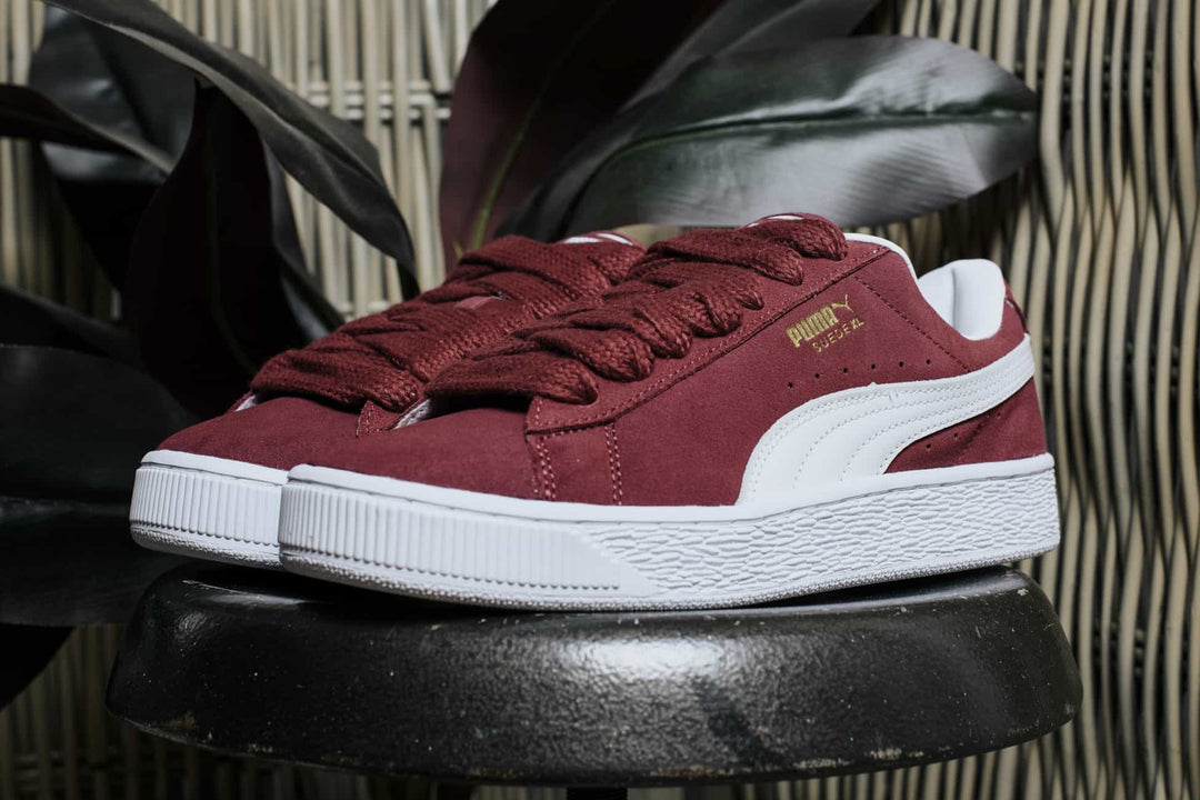 Red Puma Classic Maroon Puma Suede Classic Burgundy Trainers, $104
