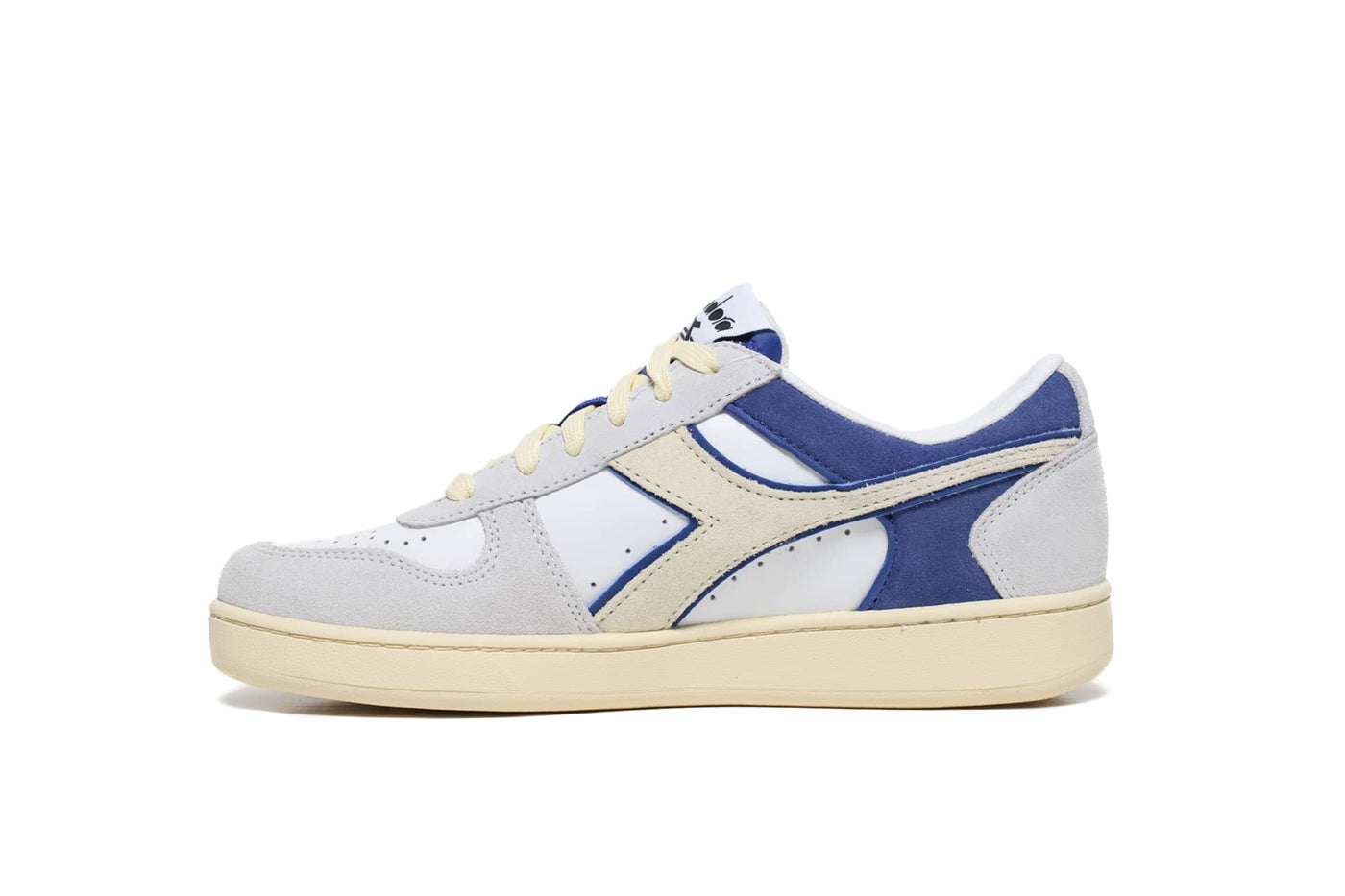 DIADORA MAGIC BASKET LOW SUEDE white blue