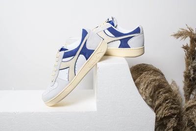 DIADORA MAGIC BASKET LOW SUEDE white blue