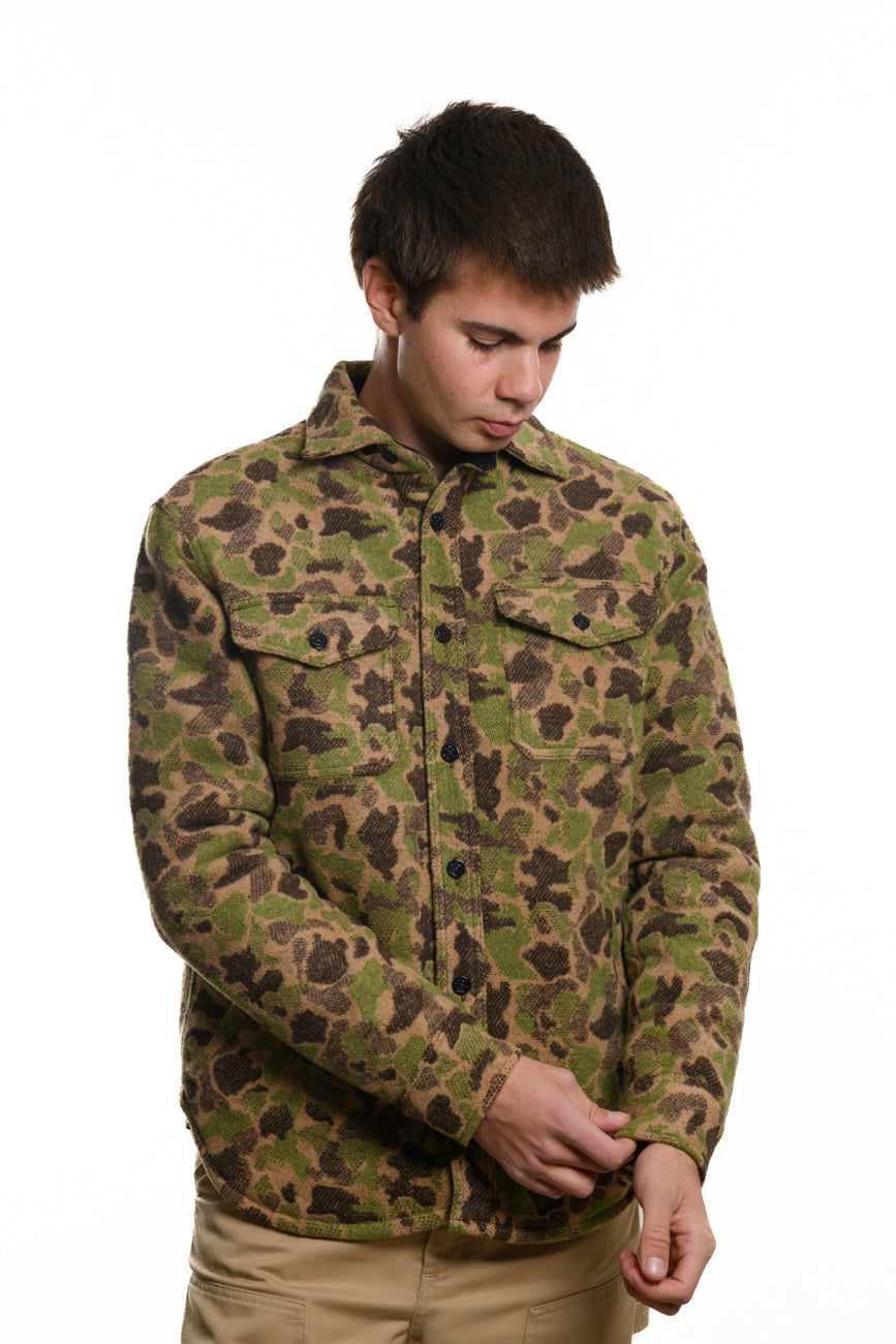 Wool Padded Shirt Cpo Frogskin