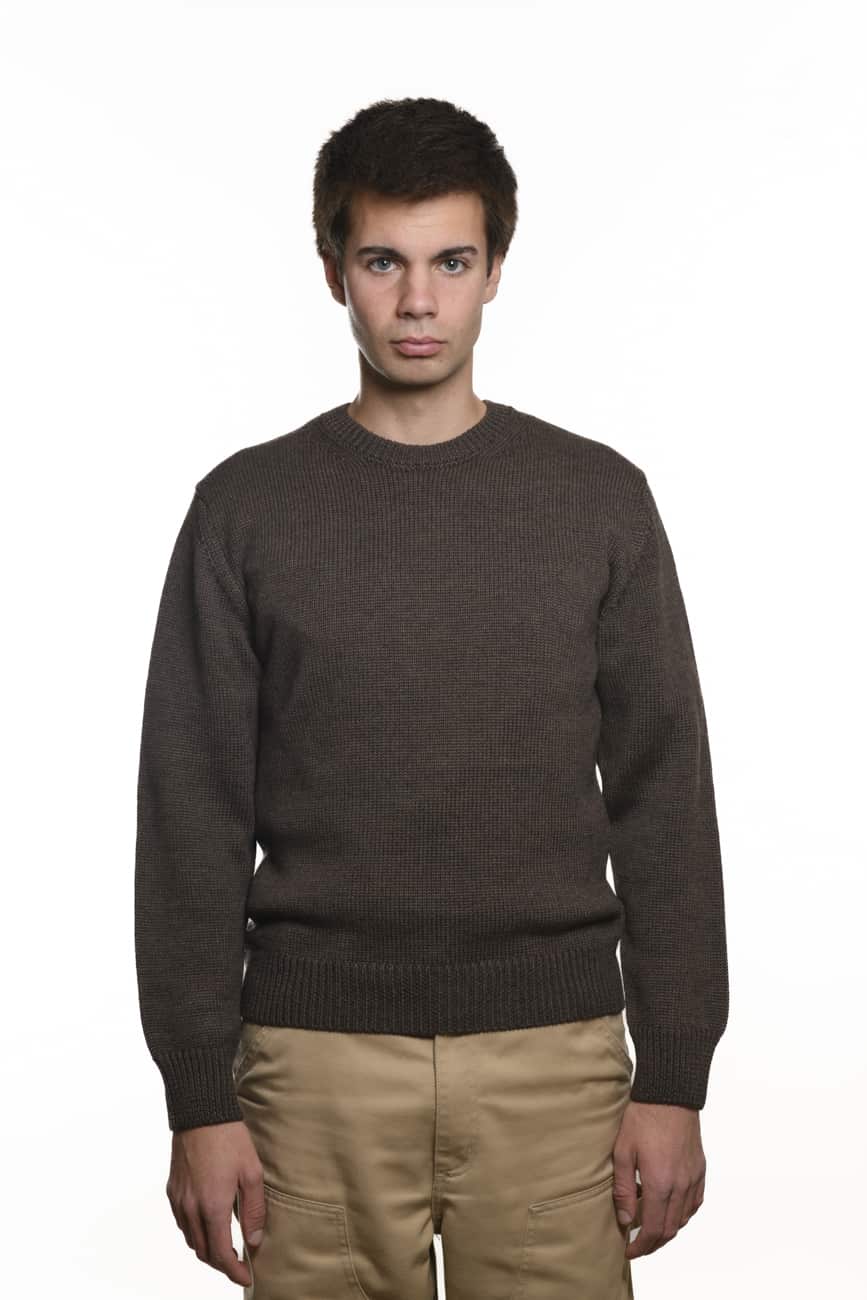 Girocollo Merino Finezza 5 Brown