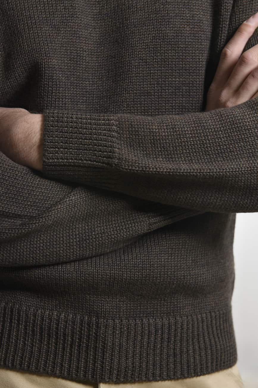 Girocollo Merino Finezza 5 Brown