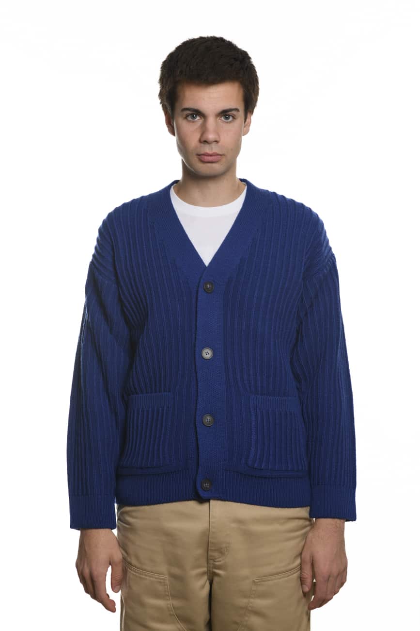 Cardigan 30% Wool Royal
