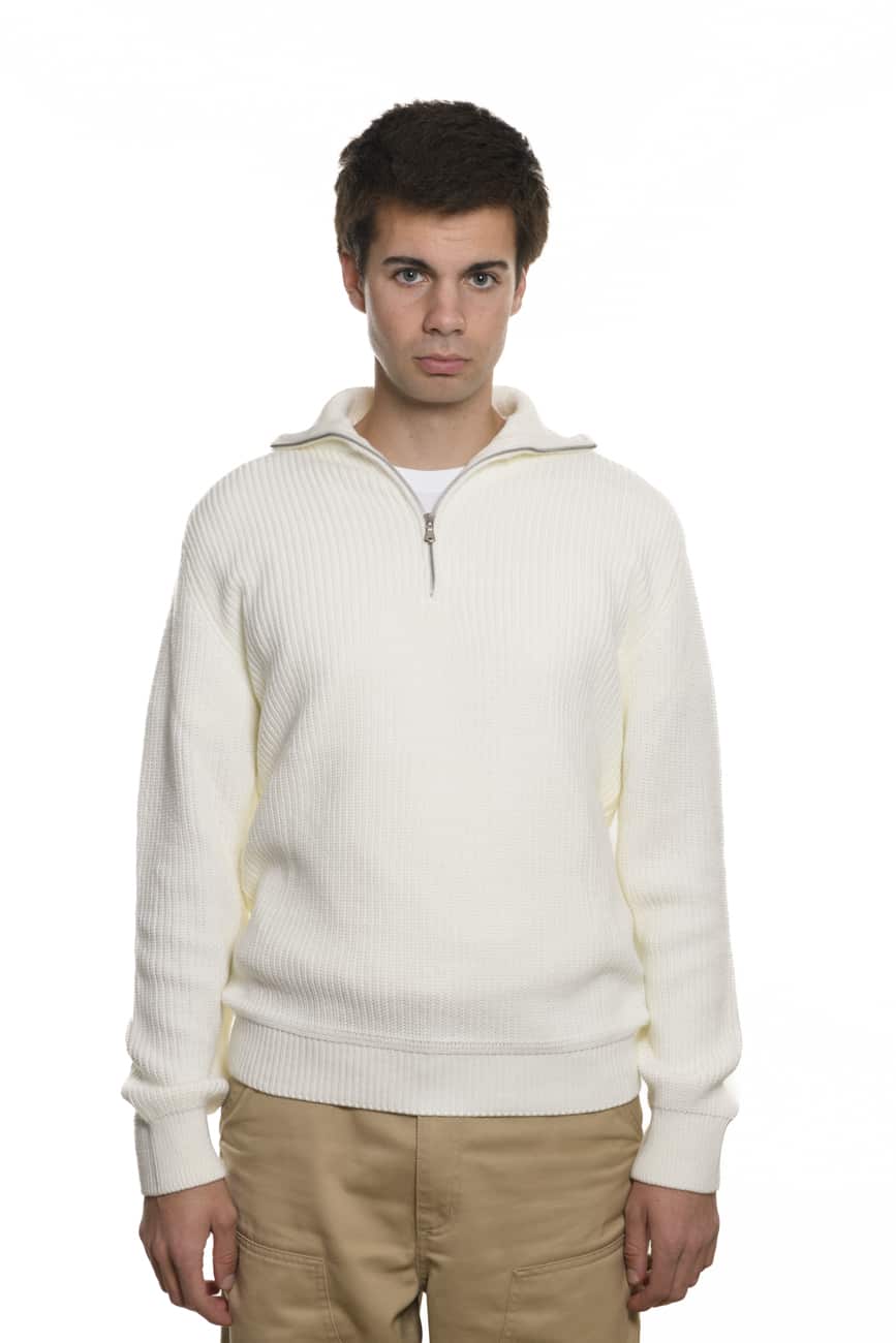 Lupetto Zip 30% Wool Panna