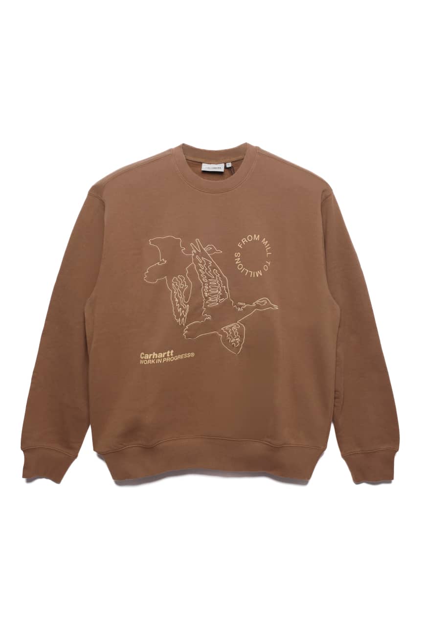 Crewneck Carhartt Flying Ducks Sweat Brown