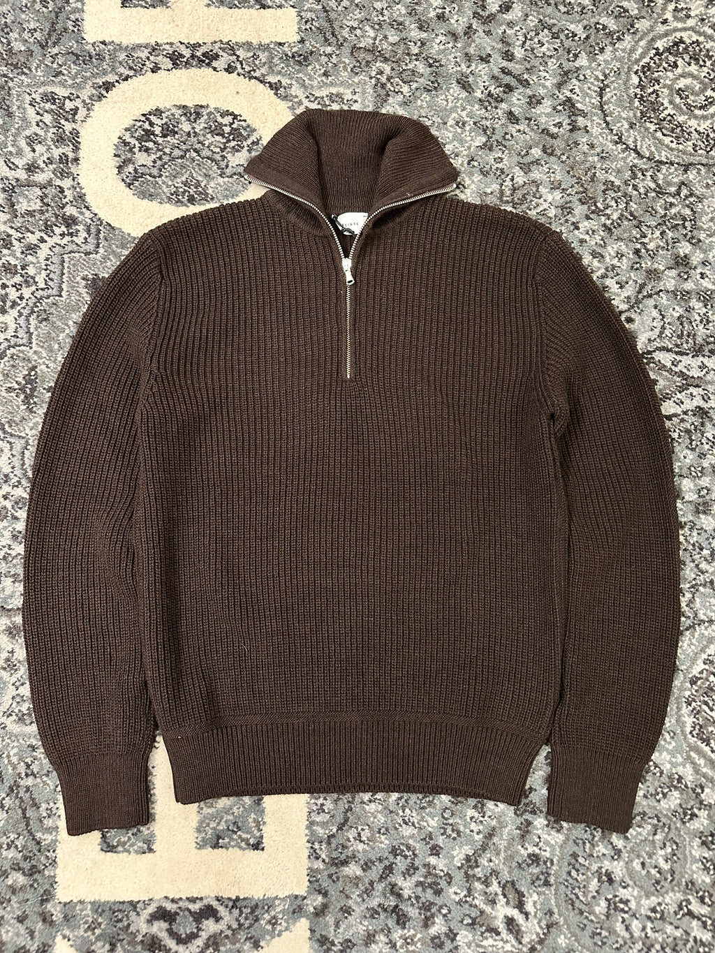 Lupetto Zip 30% Wool Brown