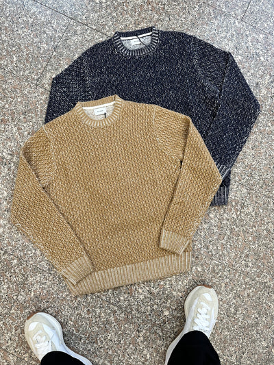 Maglione Girocollo Nido D’ape Beige Vanisé Seinse