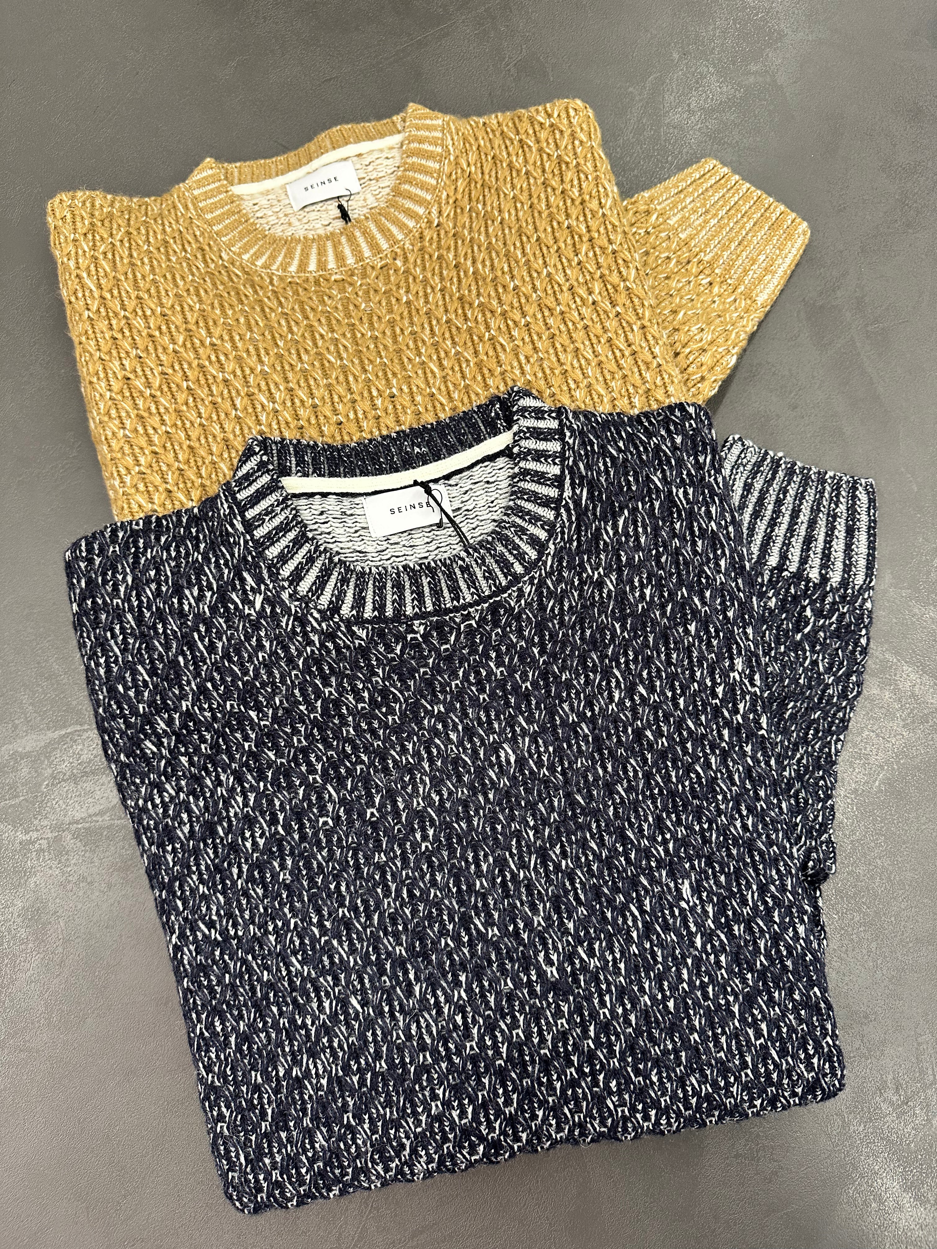 Maglione Girocollo Nido D’ape Vanisé Blue