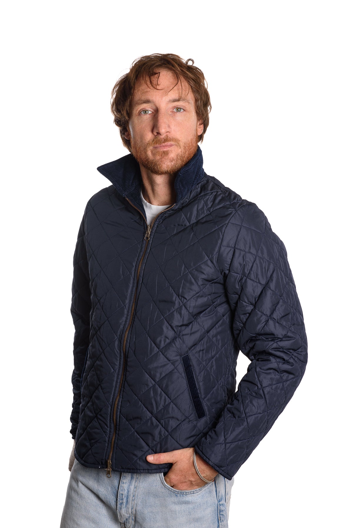 Work Jacket Velluto Reversibile Blu